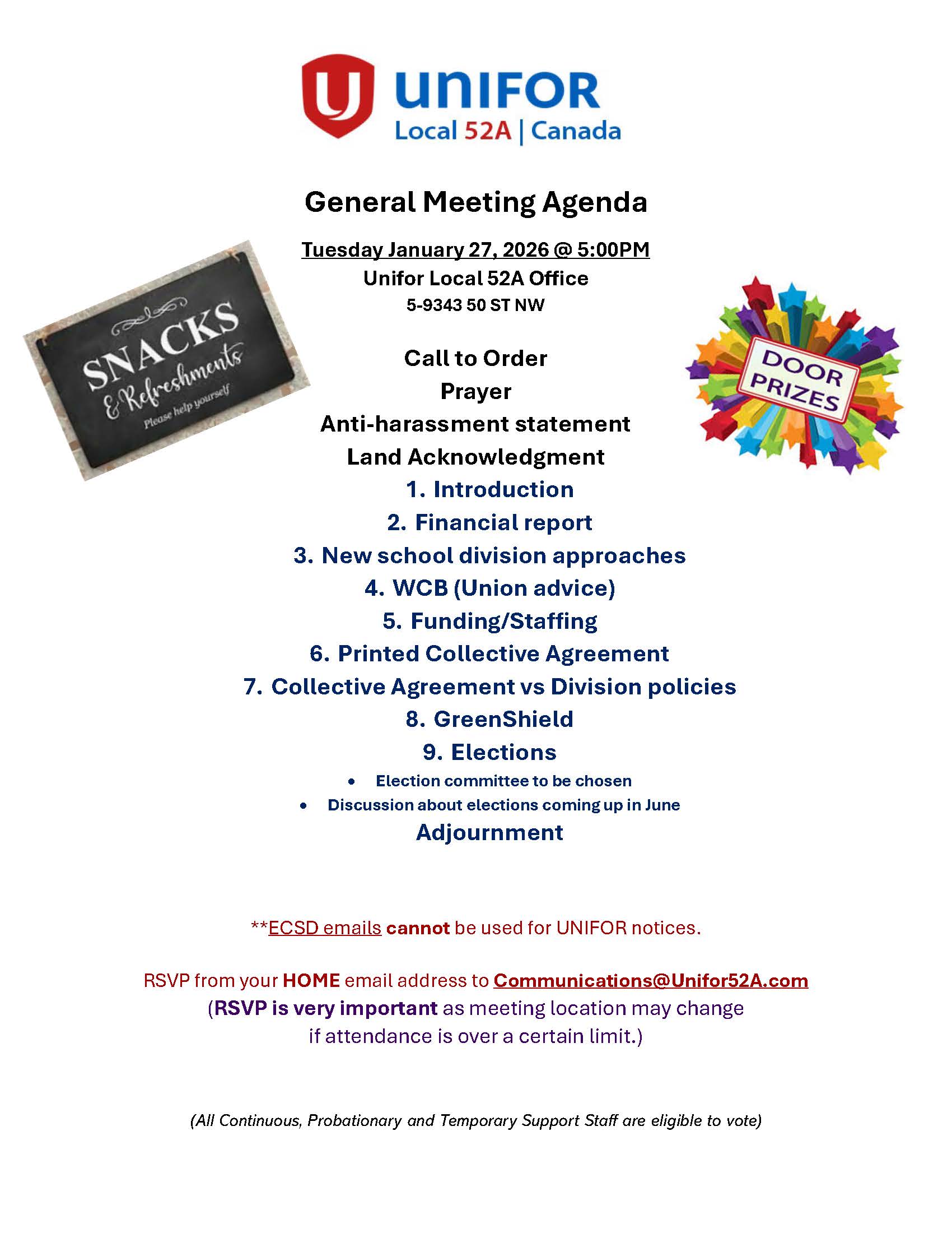 General Meeting Agenda 2026