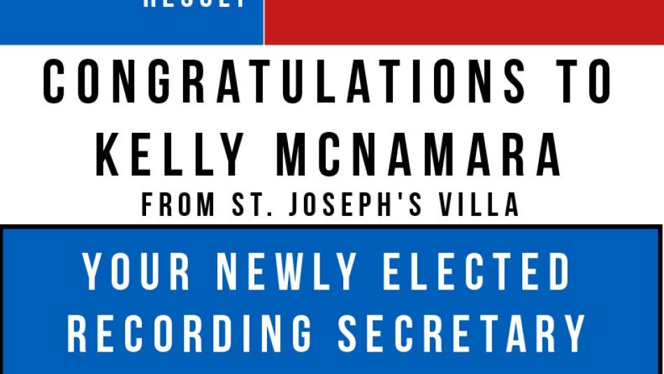 Recording Secretary Election Results Poster